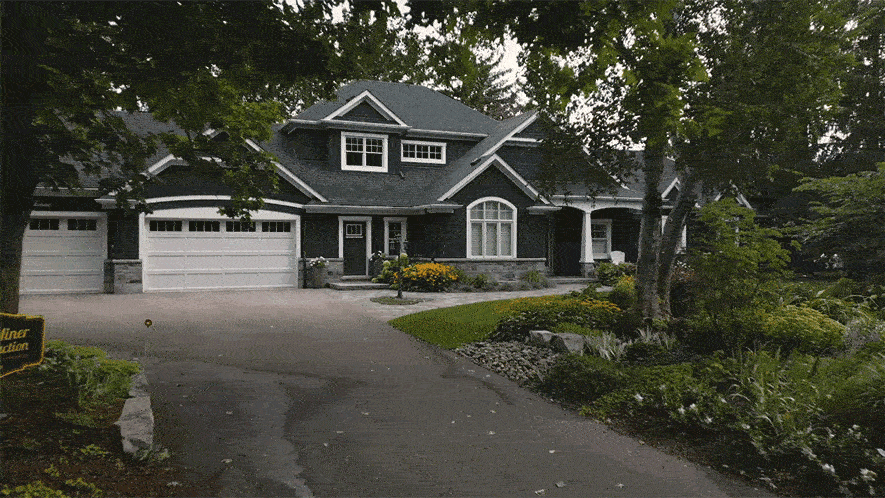 dark grey featured house
